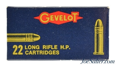 Scarce Canadian 1960's Gevelot 22 LR Ammo Full Box Made in Mexico - Image 1 of 4