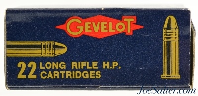 Scarce Canadian 1960's Gevelot 22 LR Ammo Full Box Made in Mexico - Image 2 of 4