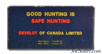 Scarce Canadian 1960's Gevelot 22 LR Ammo Full Box Made in Mexico - Image 4 of 4
