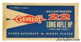 Scarce Canadian 1960's Gevelot 22 LR HP Ammo Full Box Nickel Plated - 1 of 4