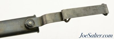 US 1892 Krag Second Type Narrow Pivoting Wire Keeper Scabbard 1905 - Image 4 of 4