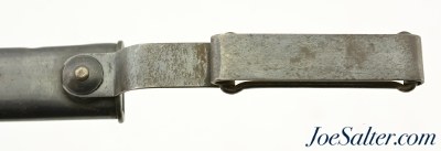 US 1892 Krag Second Type Wide Pivoting Wire Keeper Scabbard 1899 to 1905 - Image 4 of 4