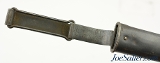 US 1892 Krag Second Type Wide Pivoting Wire Keeper Scabbard 1899 to 1905 - Image 2 of 4