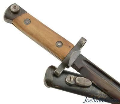 WWII Italian Carcano M1938 Fixed Bayonet with Scabbard - Image 1 of 8