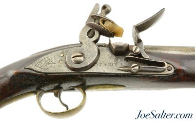 Rev War Era 1777 Dated East India Company Flintlock Pistol by Staton - Image 3 of 15