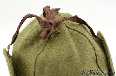 WWII Canadian DMC Winter Cap Size 7 1/8 Green Wool 1942 w/ Badge - Image 3 of 5