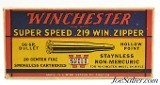 Winchester Super Speed 219 Win. Zipper Ammo Full "1939" Box 56 Grain HP - 6 of 7