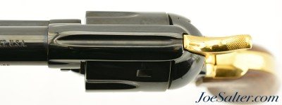 Excellent LNIB Colt Custom Gun Shop SAA 45 Colt Gold Plated and Royal Blue - Image 9 of 15