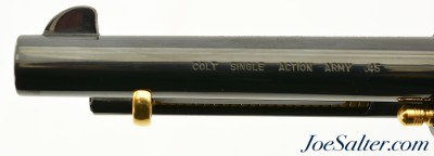 Excellent LNIB Colt Custom Gun Shop SAA 45 Colt Gold Plated and Royal Blue - Image 7 of 15