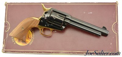 Excellent LNIB Colt Custom Gun Shop SAA 45 Colt Gold Plated and Royal Blue - Image 1 of 15