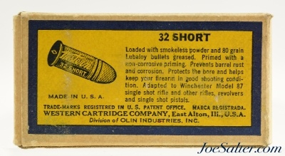Scarce WESTERN Bullseye 32 SHORT Rim Fire 50 rd 80gr Lubaloy - Image 6 of 7