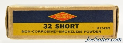 Scarce WESTERN Bullseye 32 SHORT Rim Fire 50 rd 80gr Lubaloy - Image 2 of 7