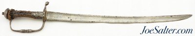 Revolutionary War Era Germanic Stag Hilt Hanger - Image 2 of 12