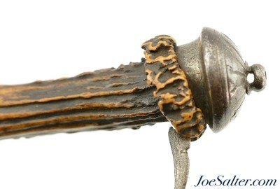 Revolutionary War Era Germanic Stag Hilt Hanger - Image 8 of 12