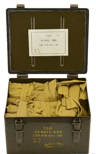 700 Round Case of FN .30-06 Ball Ammunition 1958 685 rounds - Image 1 of 5