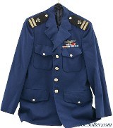 US Coast Guard Auxiliary Blue Officer’s Tunic with Ribbons and Shoulder Boards - Image 1 of 8