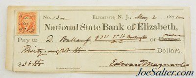 Dr. Edward Maynard Signed Check, Bank Draft & Correspondence - Image 3 of 13