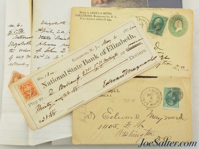 Dr. Edward Maynard Signed Check, Bank Draft & Correspondence - Image 2 of 13