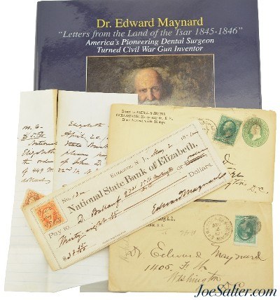 Dr. Edward Maynard Signed Check, Bank Draft & Correspondence - Image 1 of 13