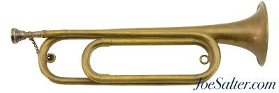 Vintage Czechoslovakian US M1892 Brass Military Field Trumpet 17" - Image 1 of 8