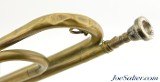 Vintage Czechoslovakian US M1892 Brass Military Field Trumpet 17" - Image 8 of 8