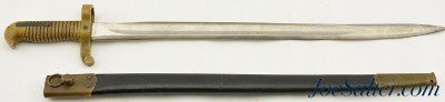 Civil War Remington Model 1863 Zouave Rifle Saber Bayonet and Scabbard - Image 2 of 14