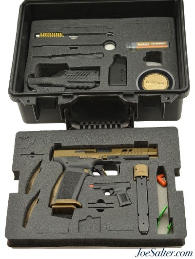 Boxed Canik TTI Combat Pistol 9mm 18+1 Holster & Grip Swells - Image 1 of 13