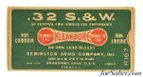 Excellent Brick Fresh 1930's "Dog Bone" Kleanbore Logo 32 S&W Smokeless Ammo
