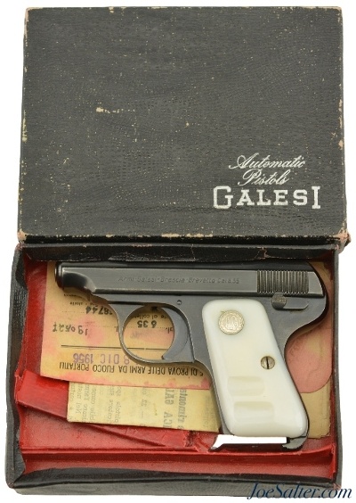 Armi Galesi Pocket Pistol 6.35mm / 25 ACP Italy 1956 w/ Original Box - Image 1 of 12