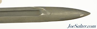 WWII M1905 M1 Garand 10" Bayonet with Scabbard and White Canvas Sheath 1943 - Image 4 of 9
