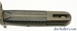 WWII M1905 M1 Garand 10" Bayonet with Scabbard and White Canvas Sheath 1943 - Image 7 of 9