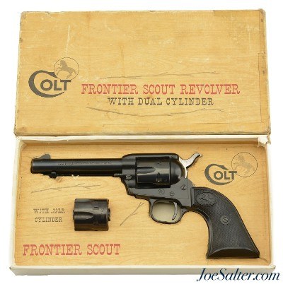 Boxed Colt Frontier Scout Convertible Revolver 22 LR / 22 Mag 1968 C&R - Image 1 of 14