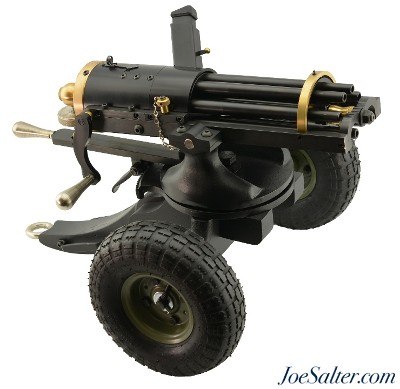 Like New Tippmann Armory 9mm Gatling Gun on Wheeled Carriage - Image 1 of 9