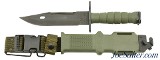 US M9 Ontario Bayonet with Scabbard Green - Image 1 of 8
