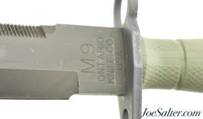 US M9 Ontario Bayonet with Scabbard Green - Image 3 of 8