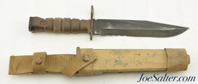 USMC Carried Ontario COMBAT OKC 3S Bayonet Knife with Scabbard - Image 2 of 10