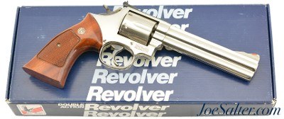 Smith & Wesson Model 586 Distinguished Combat 357 Magnum Nickel w/ Original Box - Image 1 of 15