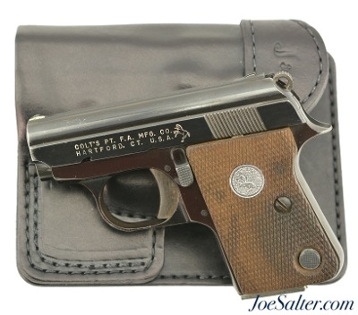 Colt Junior Pistol 25 ACP & Leather Pocket Holster C&R - Image 1 of 10
