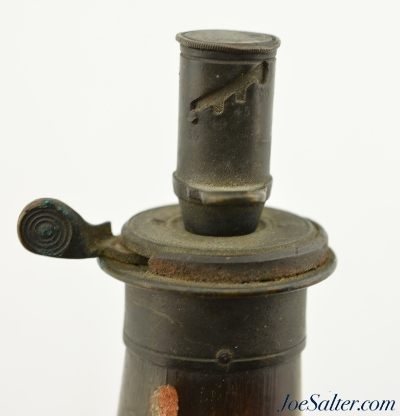 Antique Horn Powder Flask Flip up Measure Bee Makers Mark - Image 4 of 7