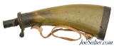 Antique Horn Powder Flask Flip up Measure Bee Makers Mark - Image 1 of 7