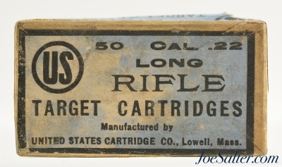 US Cartridge Co. 22 Long Lowell, Mass Full Box - Image 1 of 7