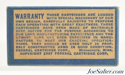 Federal Hi-Power 22 LR Ammo Full Box 1941 "Bullseye" Issues - Image 6 of 7