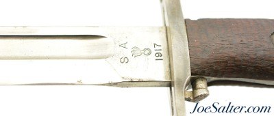 WWI US Springfield Model of 1905 Bayonet and Woven Duck Scabbard Named - Image 7 of 11