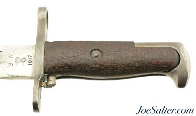 WWI US Springfield Model of 1905 Bayonet and Woven Duck Scabbard Named - Image 6 of 11