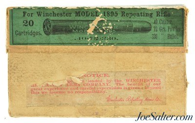 Early Black Powder Winchester 40-72 WCF Ammo Full Box - Image 1 of 6