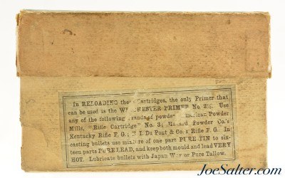 Early Black Powder Winchester 40-72 WCF Ammo Full Box - Image 4 of 6
