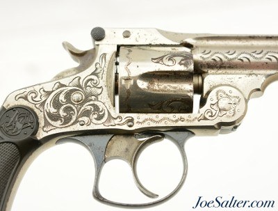 Antique Factory Engraved S&W .38 DA 3rd Model Revolver with Letter - Image 3 of 15