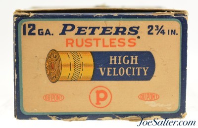 Vintage Peters High Velocity 12ga. 2 ¾" #4 shot Full Box 25rnds - Image 4 of 7