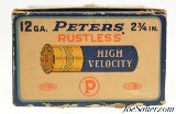 Vintage Peters High Velocity 12ga. 2 ¾" #4 shot Full Box 25rnds - Image 4 of 7