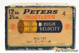 Vintage Peters High Velocity 12ga. 2 ¾" #4 shot Full Box 25rnds - Image 2 of 7